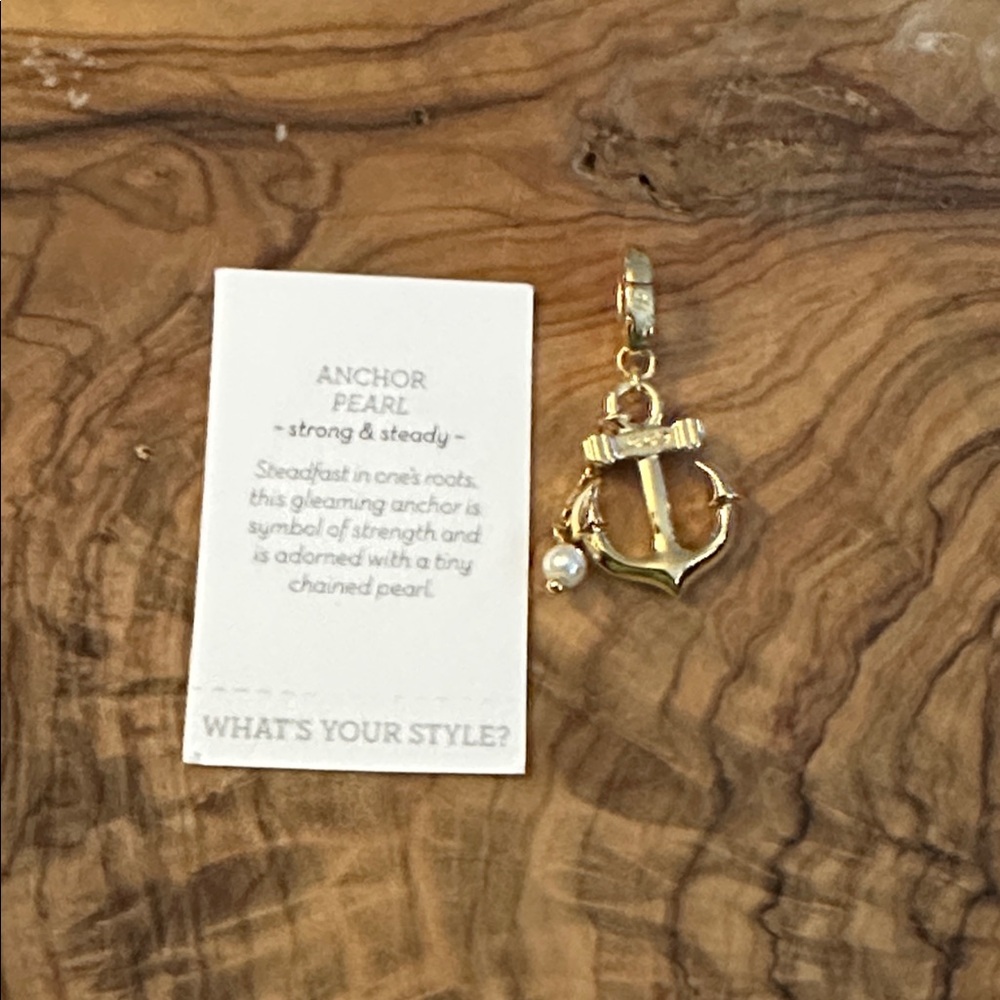 Spartina 449 Gold 'Anchor' Charm for Keychain Bracelet Necklace Handbag